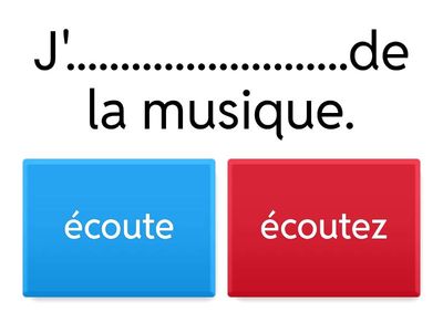 Les verbes du premier groupe