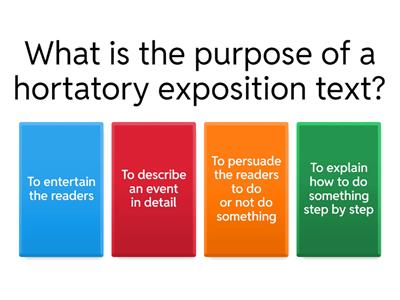 HORTATORY EXPOSITION 