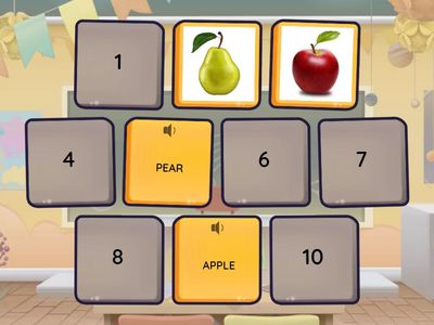 Fruits memory game