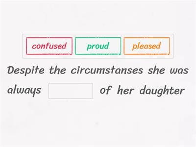 Adjectives +  prepositions