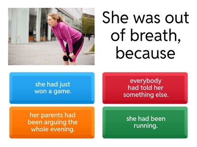 Past perfect continuous / simple - find the correct reason