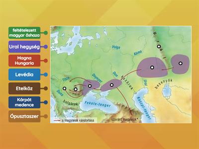 TÉR SNI TANAK  5. o. Történelem A magyarok vándorlása