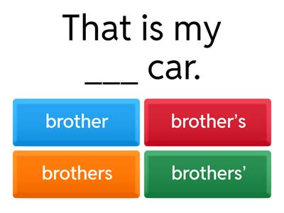 Unit 3 Possessive Case 