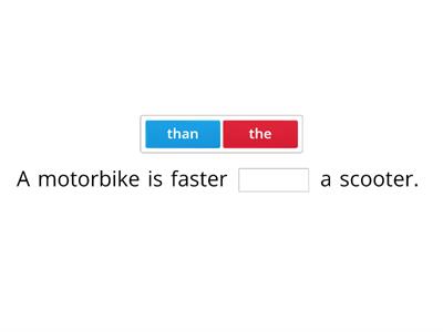 Comparatives and superlatives