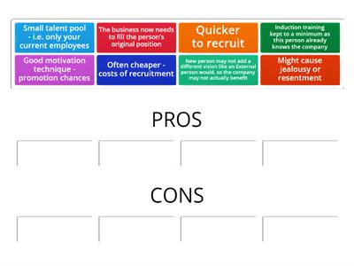 Internal Recruitment - Pros and Cons