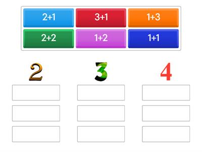 Склад чисел 2, 3, 4