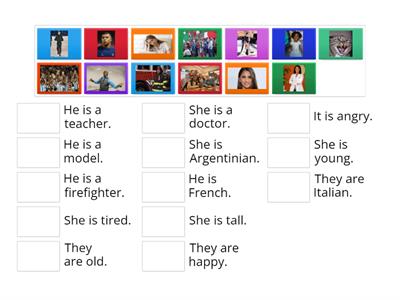 Revision activity 1 - Drag and Match. 