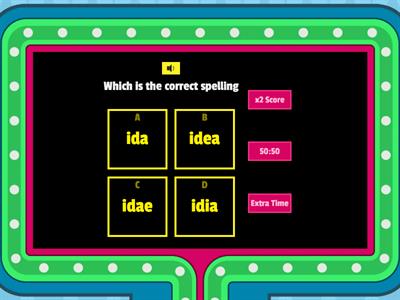 Spelling Quiz Game Show
