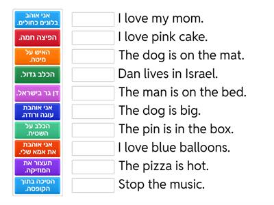 Vision- sentence quiz