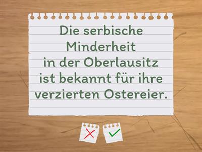 Ostern in Deutschland - Richtig oder falsch?