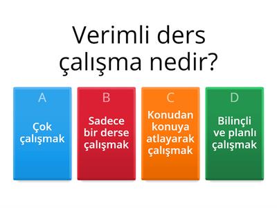 Verimli Ders Çalışma