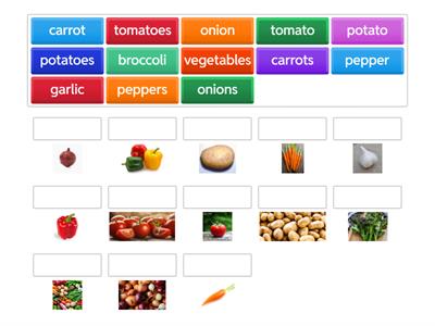 28. Vegetables matching