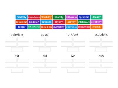 Suffixes