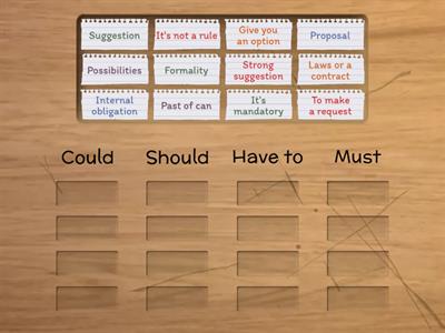 Modal Verbs(Have to, Must, Should, Could) 