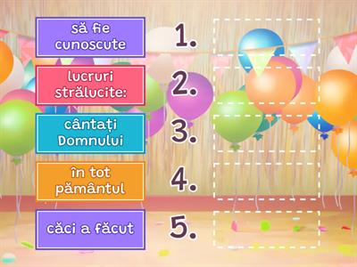 6. Verset cl. P,1,2,3 Isaia 12:5