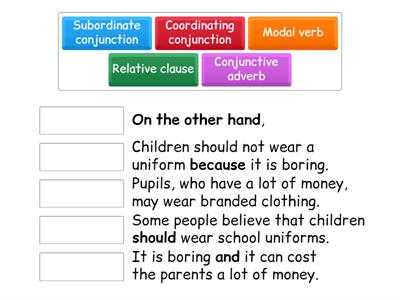 Balanced argument features