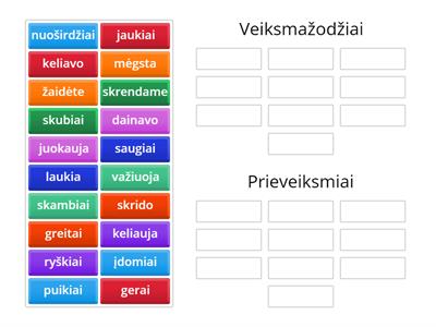 Veiksmažodis ir prieveiksmis