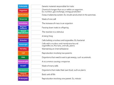 Characteristics of Life