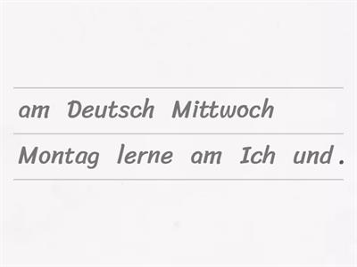 Mach den richtigen Satz. Anfänger A1