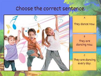 Quiz - Present continuous tense