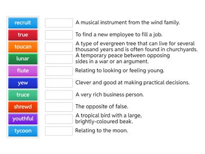 Matching definitions /oo/ <u> <u_e> <ue> <ew> <oo> <ou> <ui>