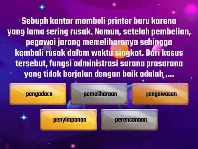 LATIHAN SOAL ADMINISTRASI SARANA PRASARANA KANTOR