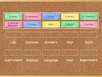 Word Association Game | School Subjects