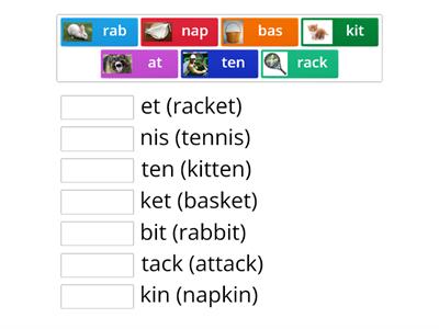 English Club Level 13 -Two syllable (vc/cv) words 