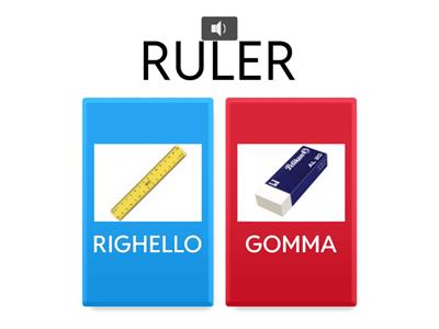  OGGETTI DELLA SCUOLA - INGLESE