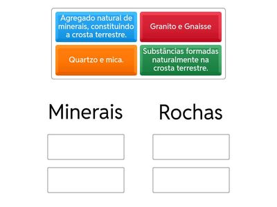 Minerais x Rochas
