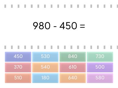 Szóbeli összeadás, kivonás kerek számokkal