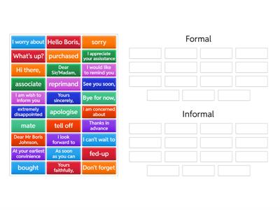 L2 Formal/Informal letters