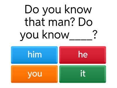 Subject & Object Pronouns