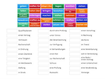 Nomen-Verb-Verbindungen Teil 3 