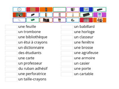 Vocabulaire de la classe (2 de 2)