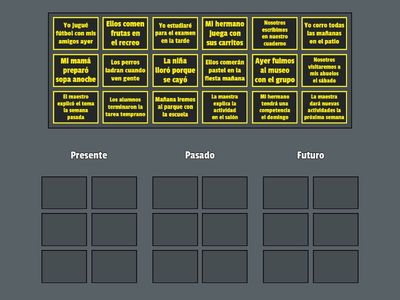 TIEMPOS VERBALES(presente-pasado-futuro)