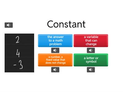 Algebraic Vocabulary