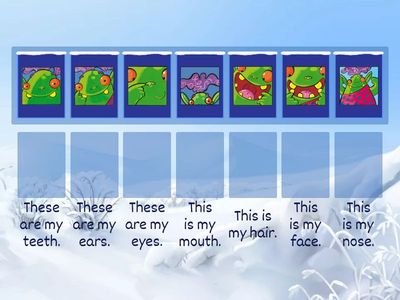  Kids Box 1 Unit 6 My Face Sentence Match 