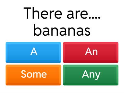 a, an, some, any