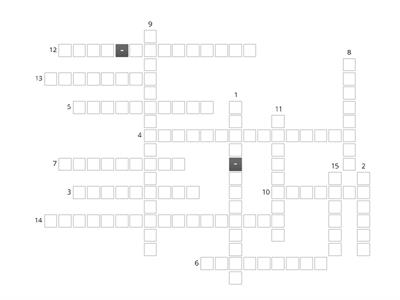 Art crossword 3rd ESO D8