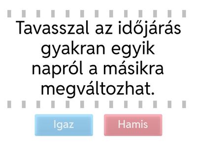 A tavaszi időjárás segíti a növények növekedését.