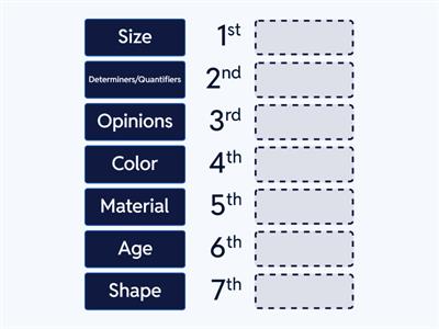 Learning Hub 4.2 Adjective Order