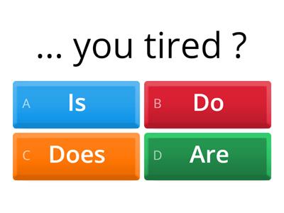 Present Simple ( to be , do /does ) questions