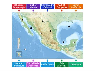 Mexico Physical Map