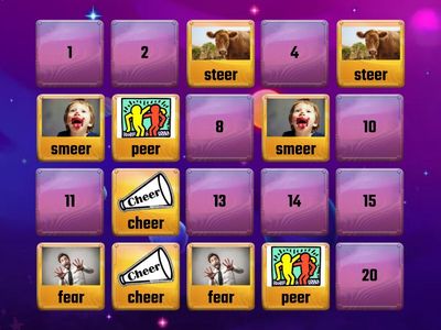 Vocalic /ear/ final position matching