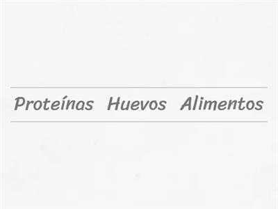 Del Universo a la Hormiga! Ordena las palabras. 