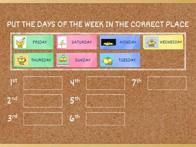 DAYS OF THE WEEK- Order