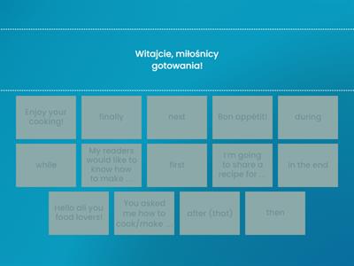 E8 Writing Blog kulinarny