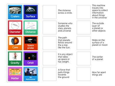 Match words to definitions