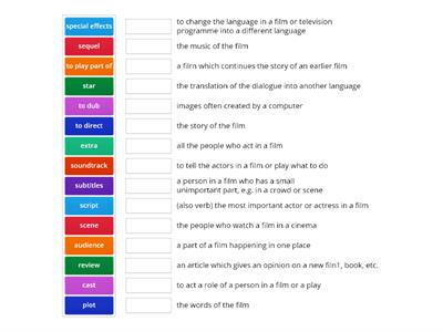 NEF Intermediate 3rd ed 6A Vocabulary: cinema, people and things